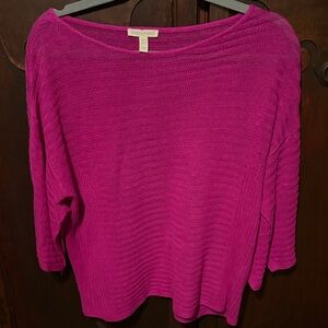 Eileen Fisher Women's Vibrant Pink Sweater Linen